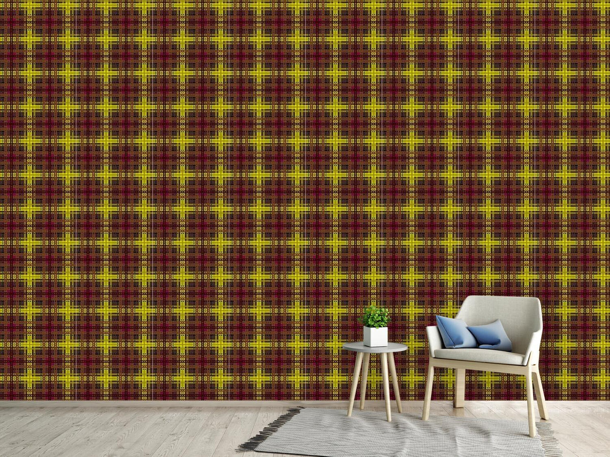 patterned-wallpaper-brown-tartan