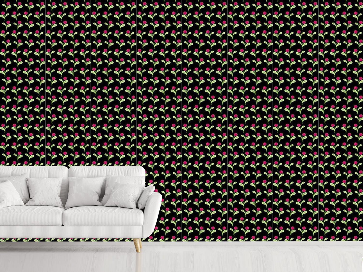 patterned-wallpaper-folk-flowers-on-black