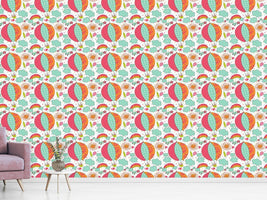 patterned-wallpaper-bunny-balloon-ride