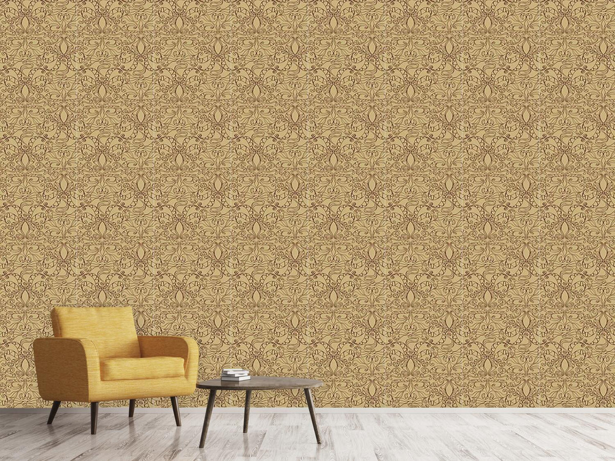 patterned-wallpaper-spiritual-loops-beige