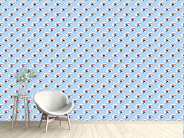 patterned-wallpaper-flying-swallow-and-rainbow