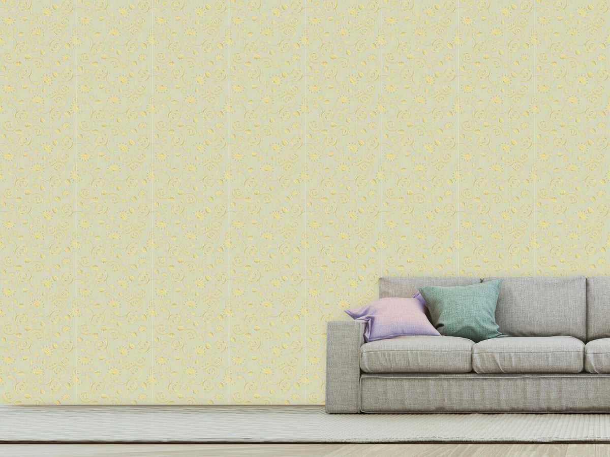 patterned-wallpaper-gold-flora