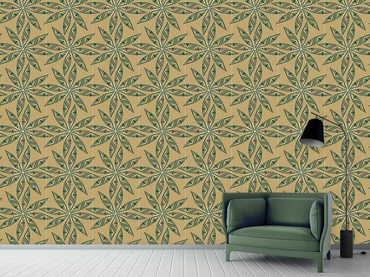 patterned-wallpaper-shiny-leaves