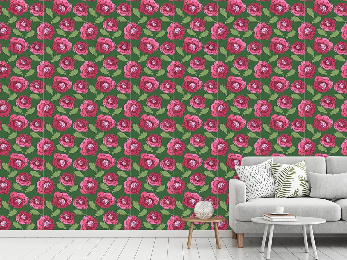 patterned-wallpaper-camellia-blossoms